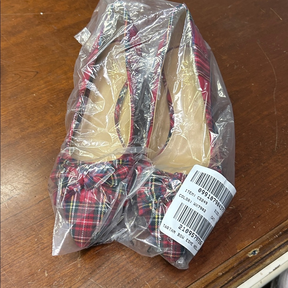 J Crew Tartan Esme kitten heels CD249 - Picture 2 of 4